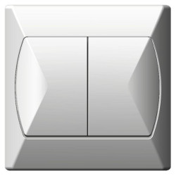 AKCENT Łącznik podwójny schodowy biały ŁP-10A/00