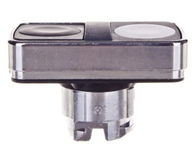 Napęd przycisku podwójny biało-czarny bez podświetlenia z samopowrotem ZB4BA7120