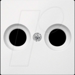 MEG4122-0419 Central plate for aerial sockets - System M, polar white