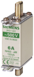 Bezpiecznik z wyprowadzeniami 100A 500V 21mm Siemens