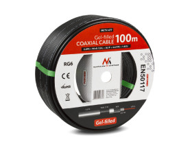 Kabel przewód koncentryczny antenowy/satelitarny Maclean, żelowany,...
