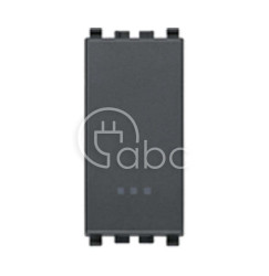 Przycisk dzwonkowy, NO, 10 A, 1M, antracyt, 20008