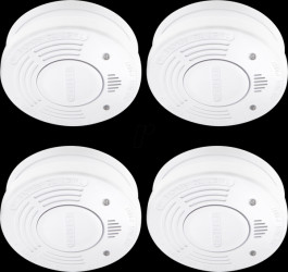 SA-110 QUAD Smoke detector with 10-year battery and sensor life, 4-pack