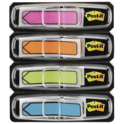 Post-It FT600002966 Index Mini Stickies, Red/Blue/Yellow/Green, Easy Mark