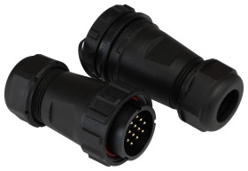 Złącze okrągłe 12-pinowe SP29 Mocowanie kablowe liniowe Wtyk, Gniazdo RS PRO Męski/żeński IP68 SP29