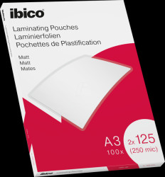 627324 Laminating pouches, A3, 2x125Mic, matt, pack of 100