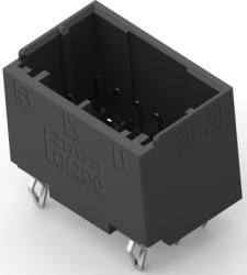 Connector, 12 pole, pitch 2.5 mm, straight, black, 1-2040558-6