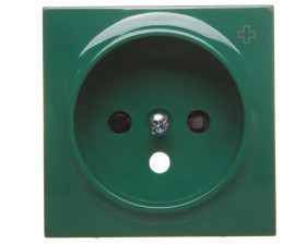 Simon 54 Pokrywa gniazda pojedynczego z przesłonami antybakteryjna zielona DGZ1ZP/AB33