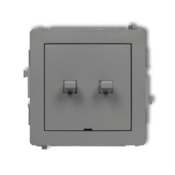 DECO Mechanizm łącznika jednobiegunowego ze schodowym w stylu amerykańskim (dwa klawisze bez piktogramów, wspólne zasilanie) sza