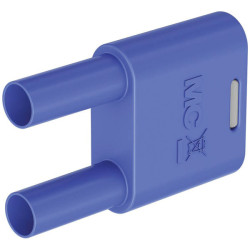 St&#xE4;ubli 664010-23 Connector 4 mm pin, blue, brass, insulated, MULTILAM tech
