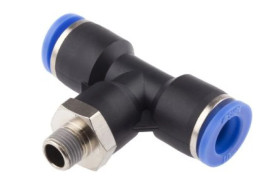 Adapter gwintowany teowy typu gwint – rura, 10 barów