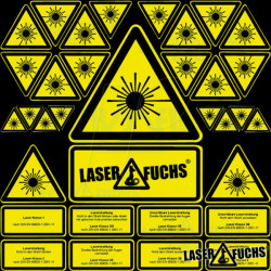 70104769 Laser warning sticker set -Laserfuchs