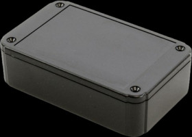 ABS enclosure, (L x W x H) 105 x 65 x 30 mm, black (RAL 9005), IP54, RL6165BK