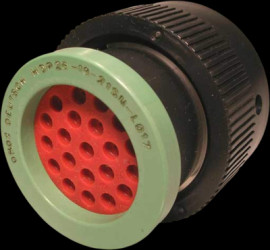 Socket, 21 pole, straight, black, HDP26-18-21SN-L017