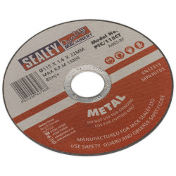 Sealey PTC/115CT Cutting Disc &#xD8;115 x 1.6mm 22mm Bore