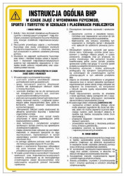 ZNAK - IAA10 Instrukcja ogólna BHP w warsztatach 24,5 x 35 cm PN - Płyta 1mm