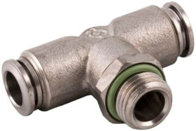 Szybkozłączka pneumatyczna RS PRO 1/4 in Male rodzaj Męski Gwintowany, rura Mosiądz niklowany 1/4in