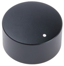 Pokrętło potencjometru oś: 6mm średnica: 35mm Wielowypustowe Aluminium Czarny RS PRO