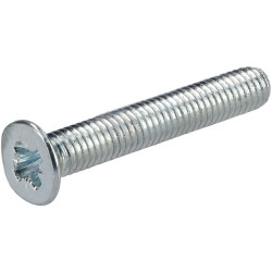 R-TECH 337071 Pozi Countersunk Machine Screws BZP M3 20mm - Pack Of 100