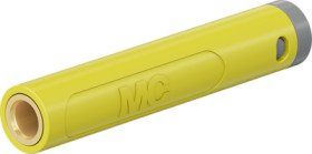 4 mm socket, crimp connection, 1.0 mm², mounting Ø 8 mm, yellow, 64.2063-24
