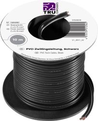 Kabel typu linka 2 x 0.75 mm², czarny 604848 10 m