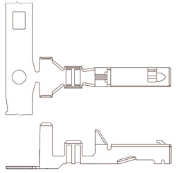 Zacisk zagniatany Żeński Molex CP-6.5 18AWG 0.8mm² Obudowa złącza CP-6.5