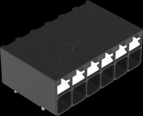 2086-1206 THR PCB terminal block, push-button, 1.5 mm², 6-pin