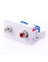 ADAPTER 2xRCA 22,5x45 MOSAIC D-LAN