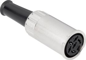 Złącze okrągłe DIN 0202009 BKL Electronic 0202009 złącze żeńskie proste Ilość styków: 4 srebrny 1 szt.