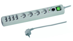 Przedłużacz 8-Gniazdowy, 1,5M Z Filtrem Przepięciowym, Z Wyłącznikiem,...