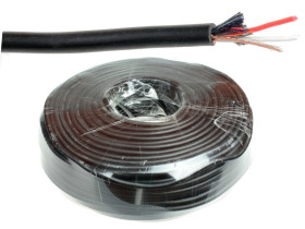 Przewód mikrofonowy 2C+ekran 6mm stereo CZARNY (1mb)