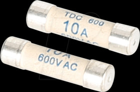 UTF02 Fuse 6.35x25.4mm, 600V, 10 A, f