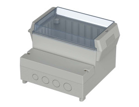 Szafka ścienna rozdzielcza 166 mm 161 mm 121mm ABS, poliwęglan Bopla RAL 7035