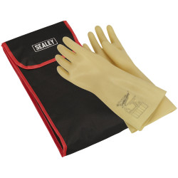 Sealey HVGBCOMBO Electrician&#x27;s Safety Gloves with Bag 1kV AC