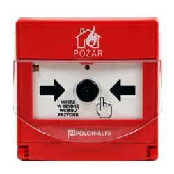 Radiowy, zewnętrzny ręczny ostrzegacz pożarowy (do pracy niezbędny ACR-4001) ROP-4007H