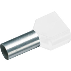 Cimco 187717 Twin ferrule 0.5 mm&#xB2; White Partially insulated 100 pcs