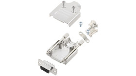 Osłona tylna D-Sub 9 -pinowe Cynk Wpust górny Encitech Connectors DE