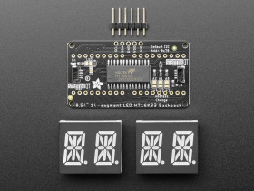 Adafruit Quad Alphanumeric Display - Red 0.54" Digits w/ I2C Backpack