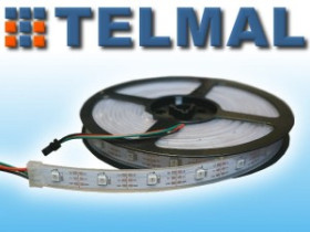 TAŚMA LISTWA RGB LED na WS2812B czarne podłoże 5m