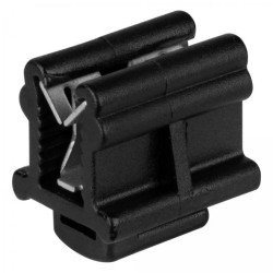 Uchwyt kablowy PTBLK do montażu wiązki kabli równolegle do krawędzi blachy 0,7-3,0mm czarny 100szt