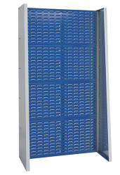 Szafka z panelami ażurowymi głębokość 452mm szerokość 1015mm wysokość 1835mm Niebieski Stal Bott