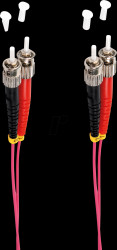 BS77906/4 Duplex patch cable ST/ST 50/125 µ, OM4, purple, 15 m