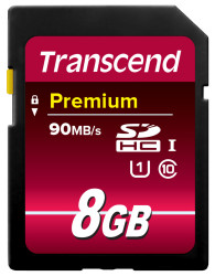 Karta SD SDHC, 8 GB, Transcend Premium -25 → +85°C