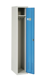 Szafa 1-drzwiowa, materiał: Metal, kolor: Niebieski, Jasnoszary, 1800 mm x 300 mm x 500mm, AKAZE