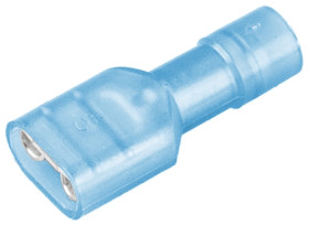 Konektor płaski Żeński 6.35 x 0.8mm 1,5 → 2,5 mm², 16 → 14 AWG długość 21.5mm Izolacja: Izolowane Cyna