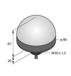 Lampa okrągła Turck K90LRP światło ciągłe