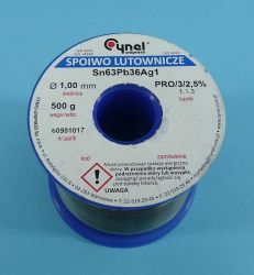 Sn63Pb36Ag1 PRO/3/2,5% 1,00 500g CYNEL