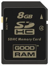 karta pamięci SDHC Goodram 8GB class 4 - rozpakowana