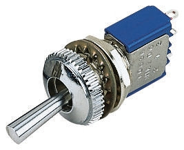 Przełącznik migowy przechylny Wł.-(wł.) SPDT APEM Montaż panelowy długość przełącznika 11mm