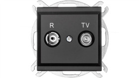 Sonata Gniazdo Antenowe Rtv Zakończeniowe 10Db Czarny Metalik Gpa-10Rpz/M/33